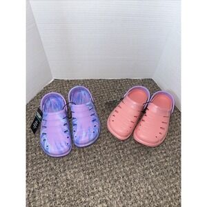 Lot Of 2 Rugged Shark Slip On Swivel Strap Clogs  New Size 3